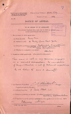 Percy Carr Notice for Appeal